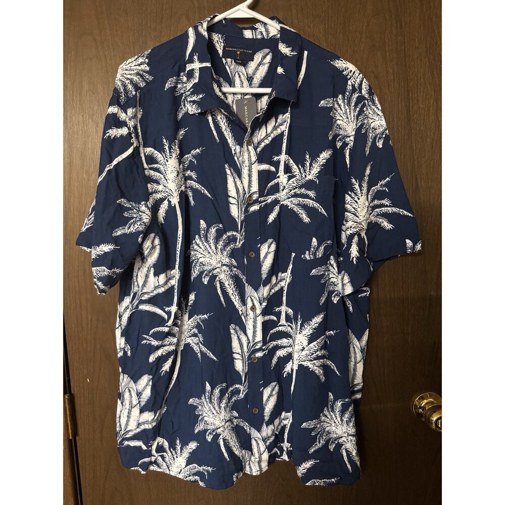Margaritaville Men's XXL Short Sleeve Up Button Shirt Palm Tree - NWT